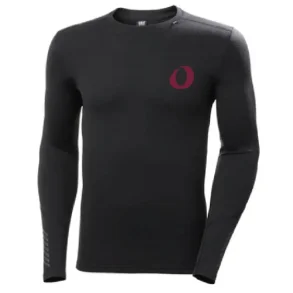 Helly Hansen - Herre Lifa Merino Midweight Crew Skiundertr�je med logo, Sort