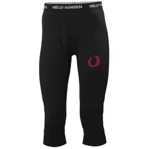 Helly Hansen - Herre Lifa Merino Midweight 3/4 Skiunderbukser med logo, Sort